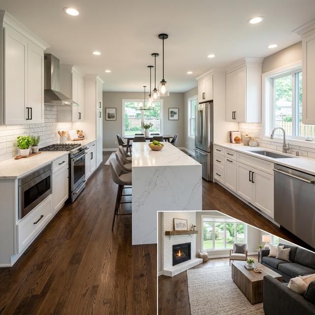 Full Kitchen & Living Room Remodel